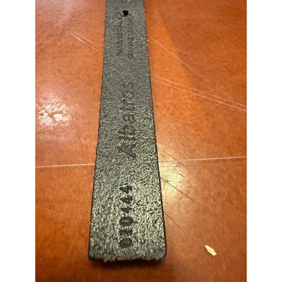 Albatros Brown Genuine Leather & Silver Belt Made In Italy Medium - Picture 8 of 9